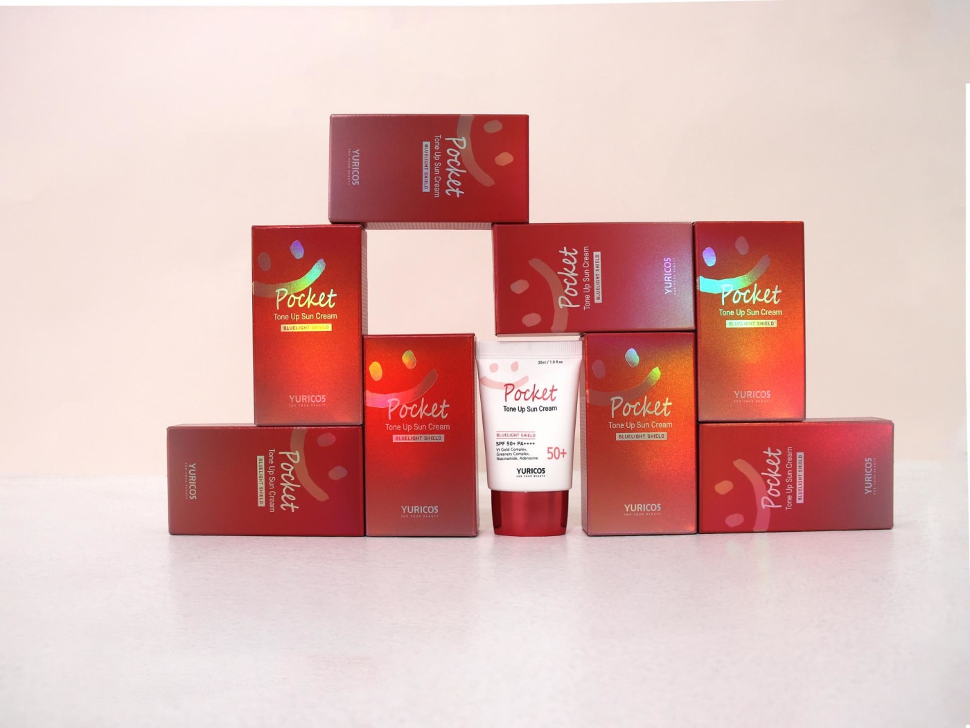 YURICO5 Heartfelt Home Care: Tone-up Sun Cream and 15 Variety Mask Packs